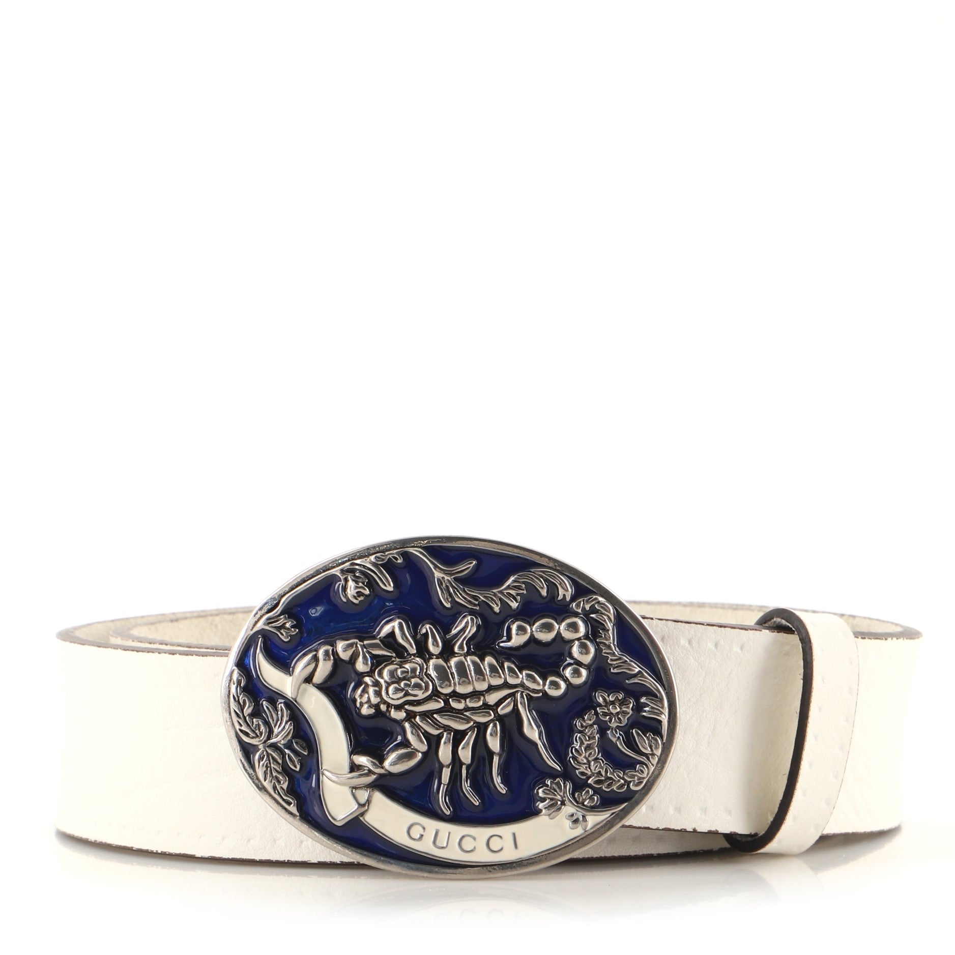 Scorpion Buckle Belt Leather Wide 95