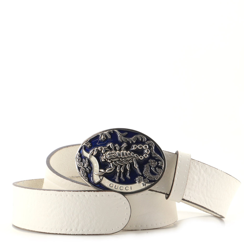Scorpion Buckle Belt Leather Wide 95