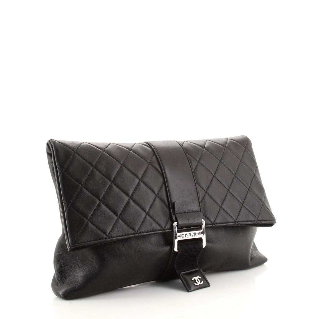 Grip Clutch Quilted Lambskin