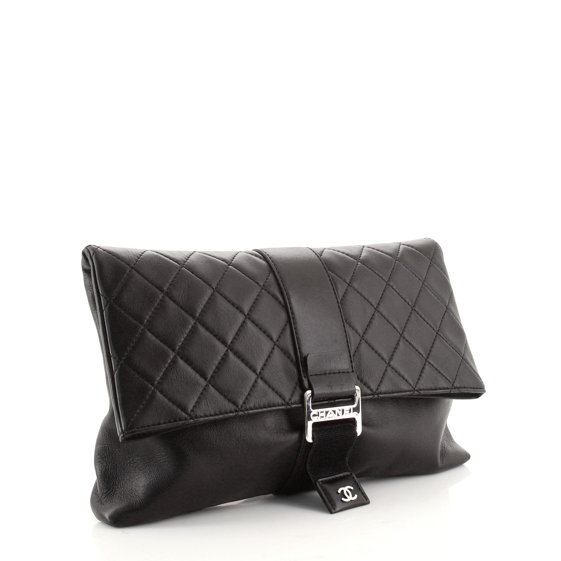 Grip Clutch Quilted Lambskin