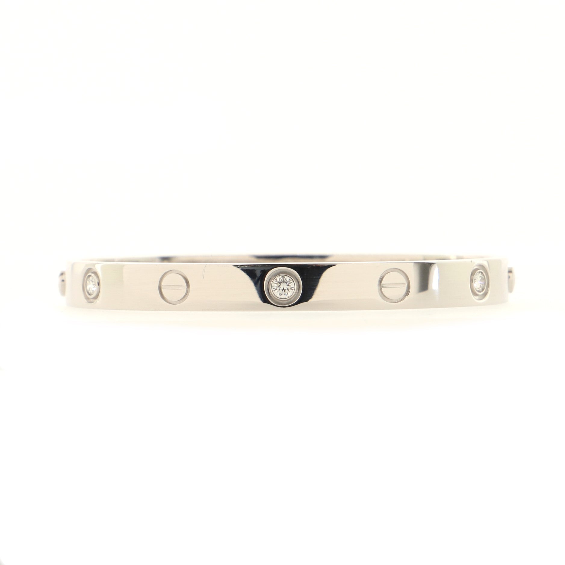Love 6 Diamond Bracelet 18K White Gold and Diamonds