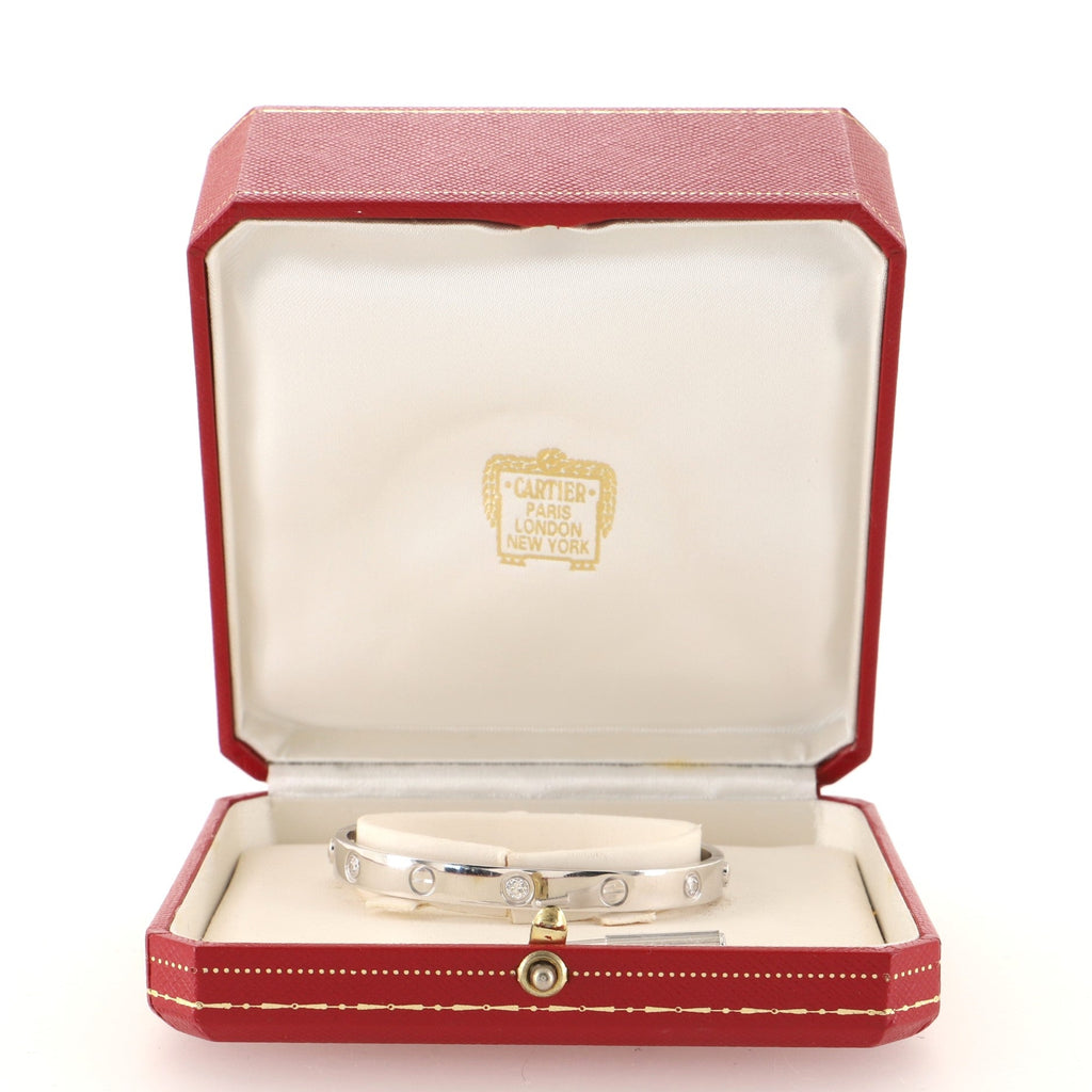 Love 6 Diamond Bracelet 18K White Gold and Diamonds