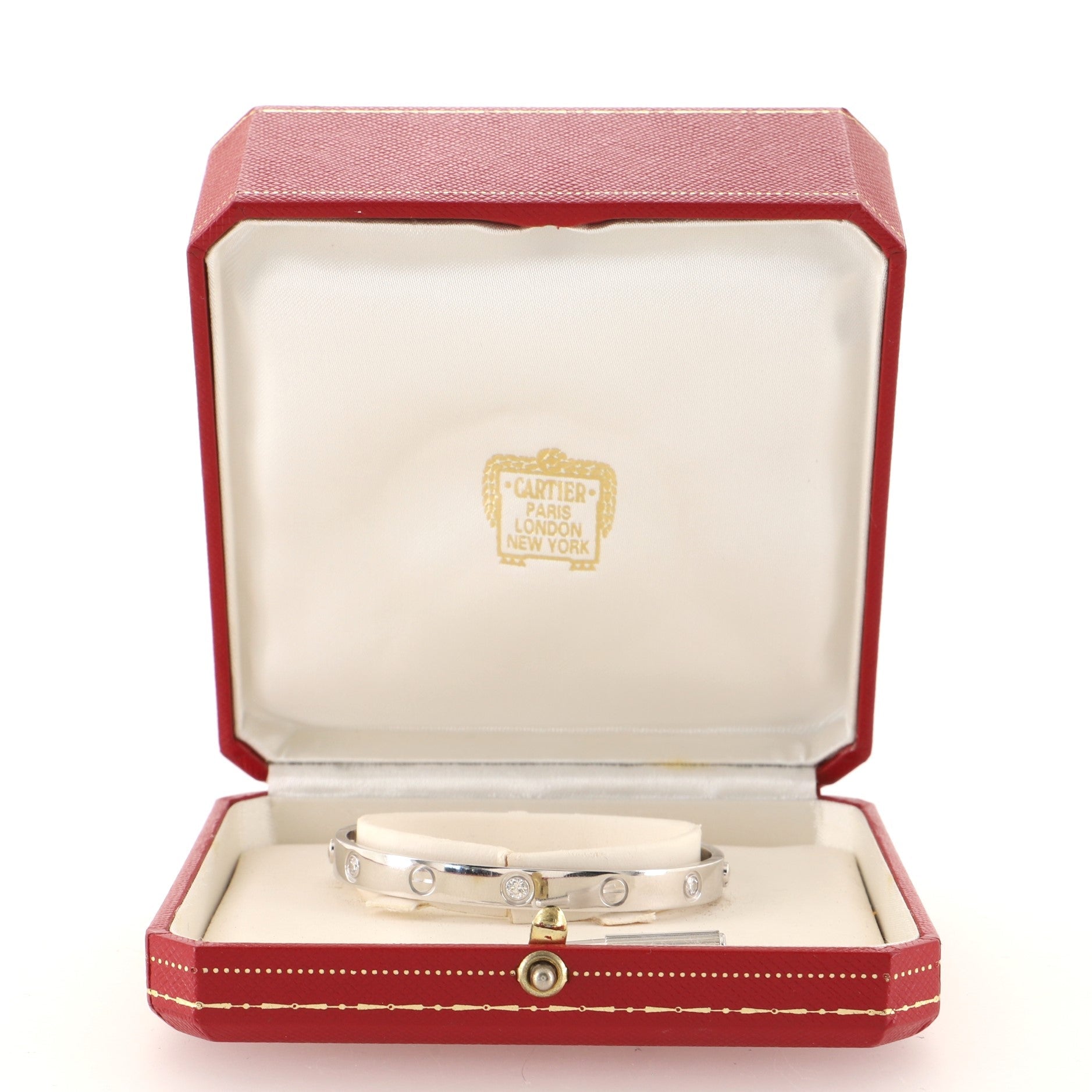 Love 6 Diamond Bracelet 18K White Gold and Diamonds