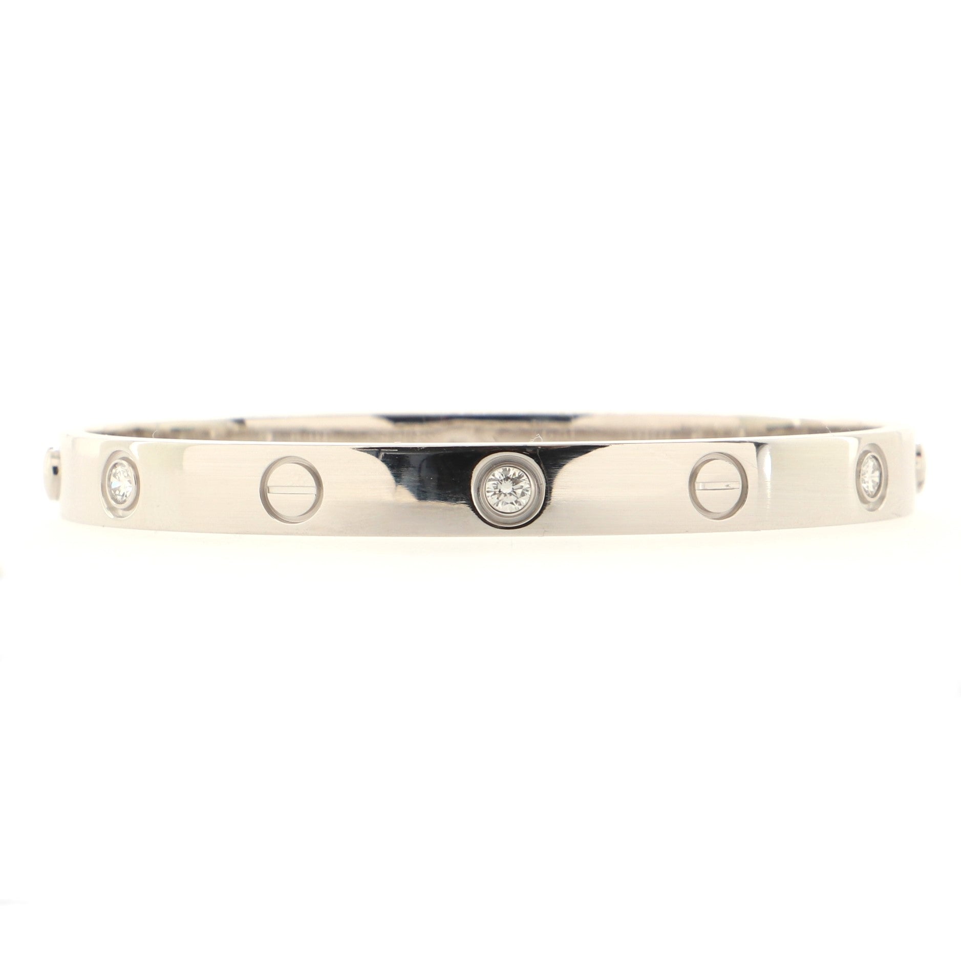 Love 6 Diamond Bracelet 18K White Gold and Diamonds
