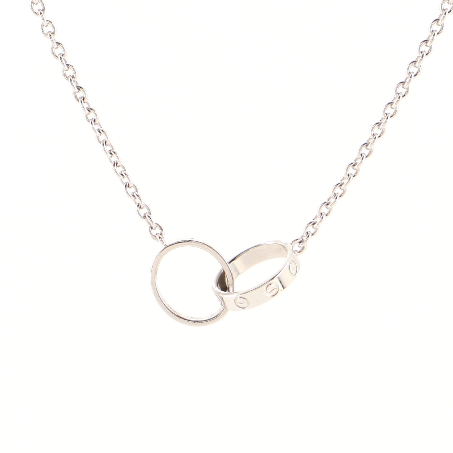 Love Interlocking Necklace 18K White Gold