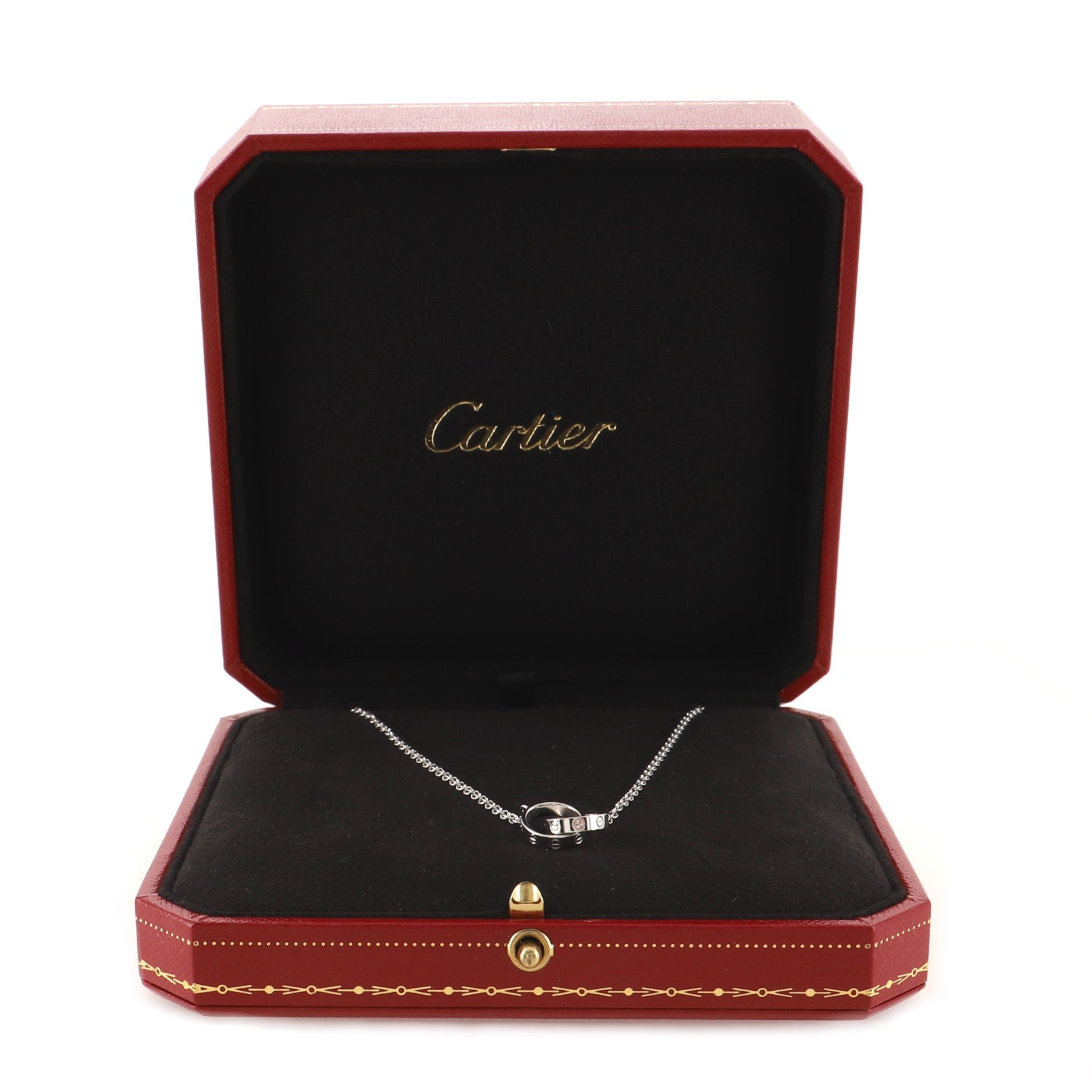 Love Interlocking Necklace 18K White Gold