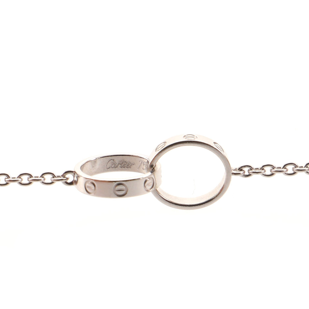 Love Interlocking Necklace 18K White Gold