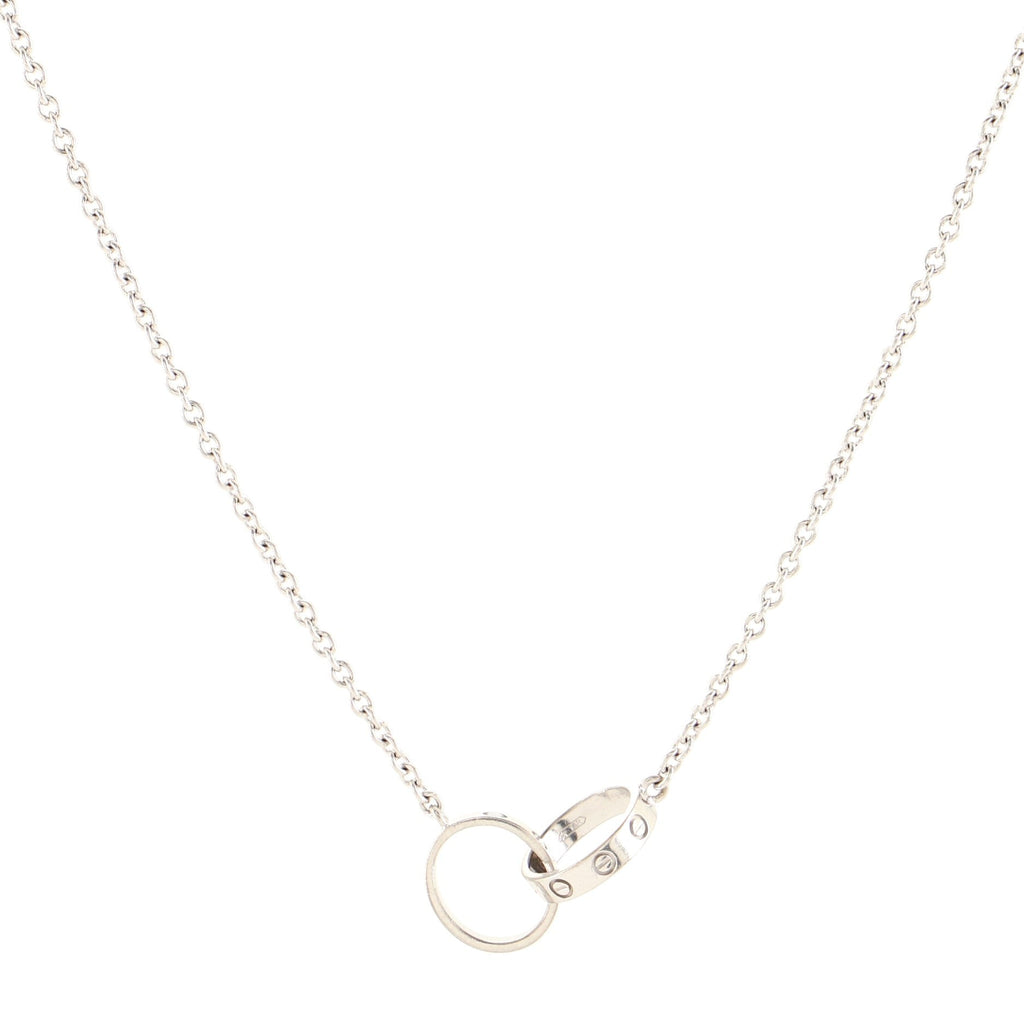 Love Interlocking Necklace 18K White Gold