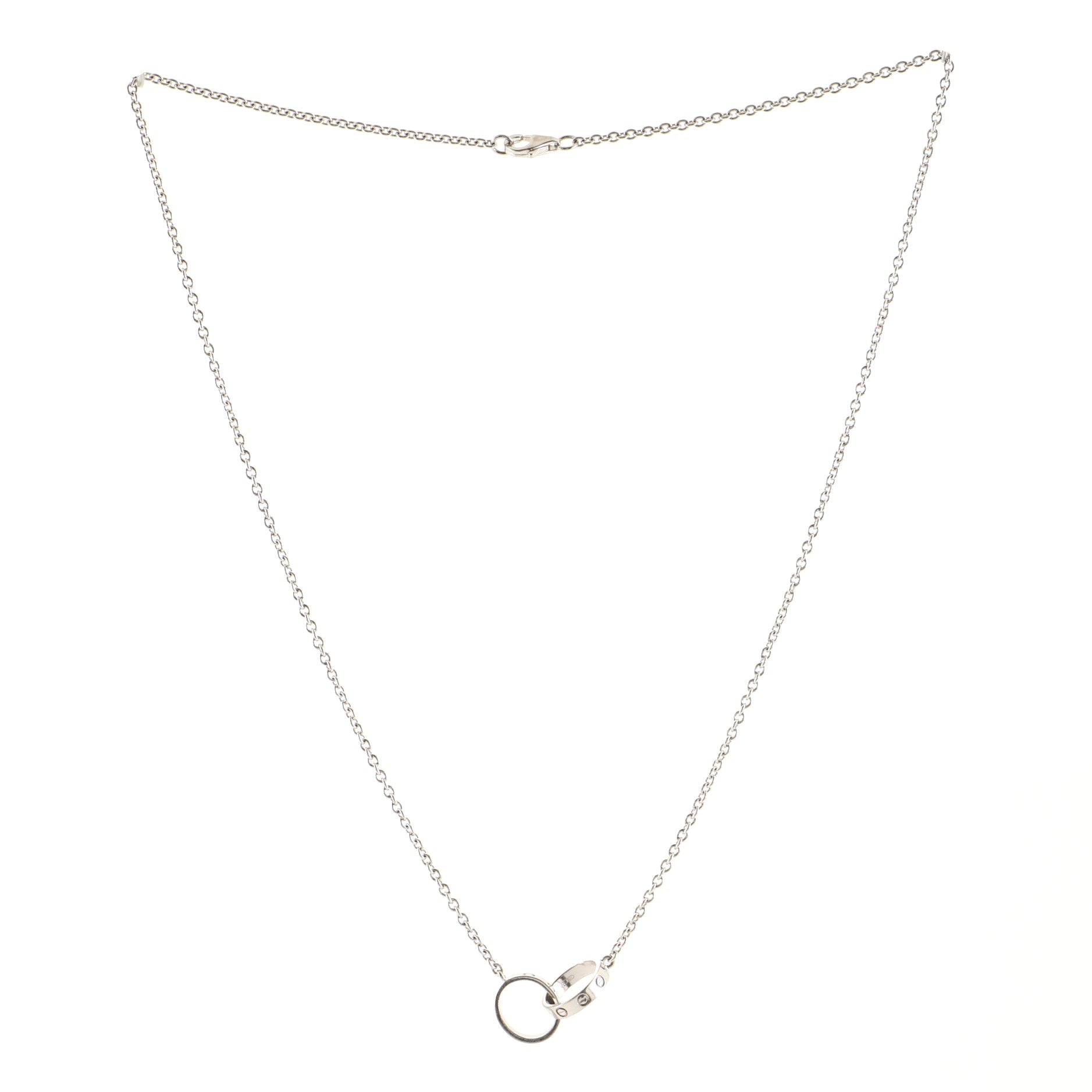 Love Interlocking Necklace 18K White Gold