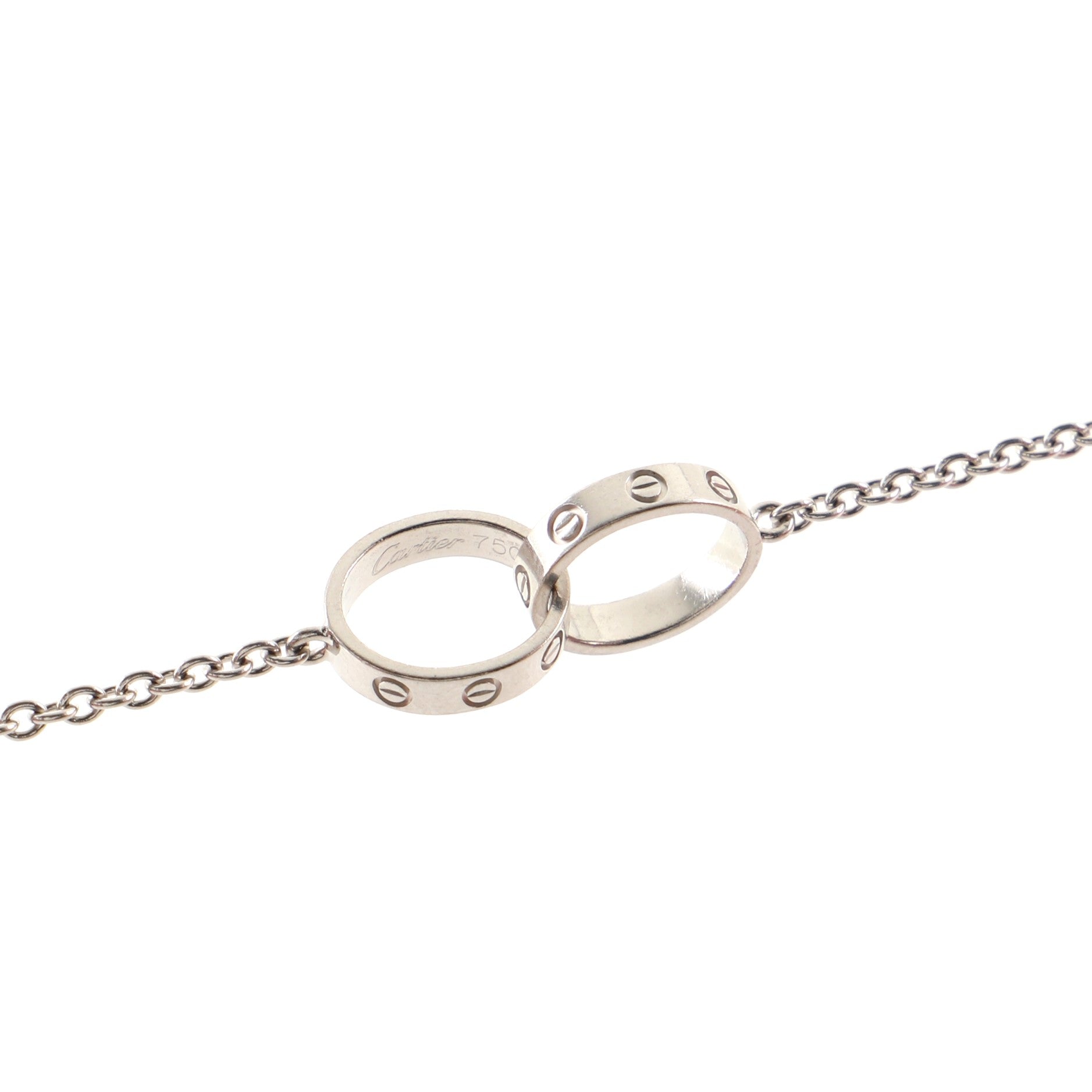 Love Interlocking Necklace 18K White Gold