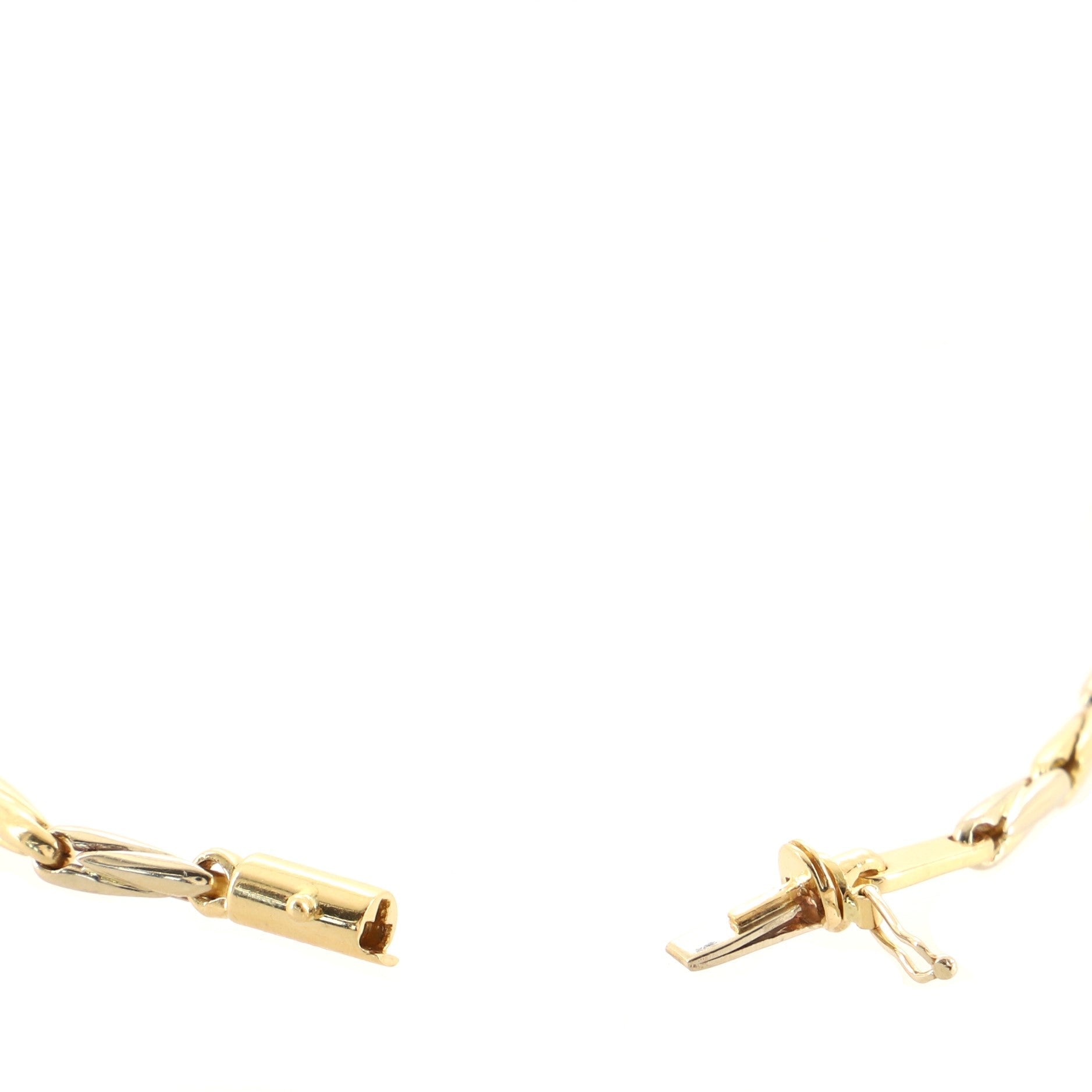 Vintage Necklace 18K Yellow Gold and 18K White Gold