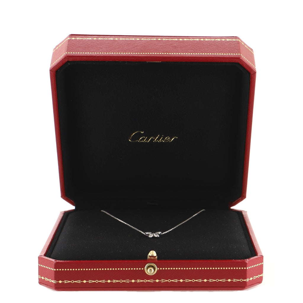 Caresse D'Orchidees Necklace 18K White Gold with Diamonds Small