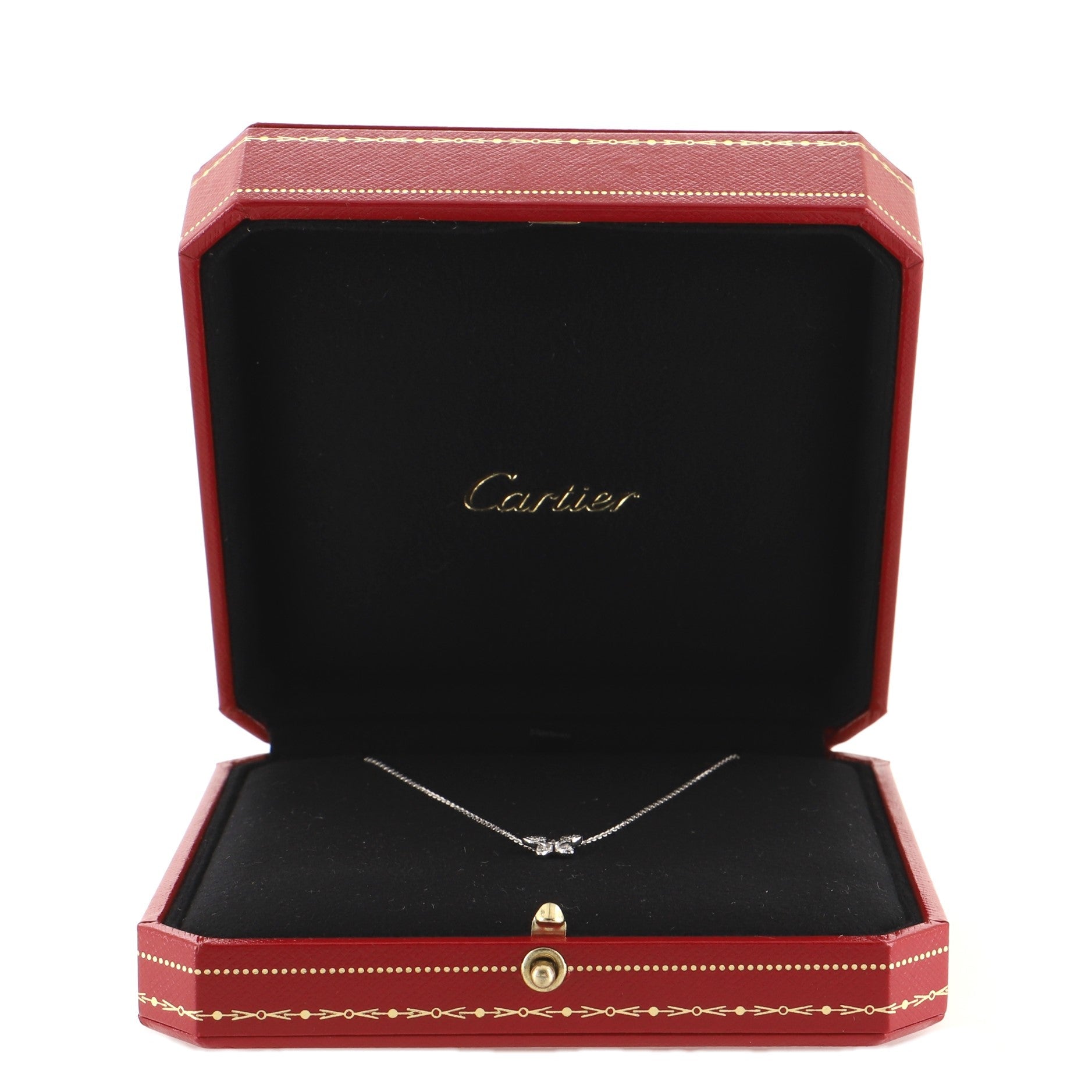 Caresse D'Orchidees Necklace 18K White Gold with Diamonds Small