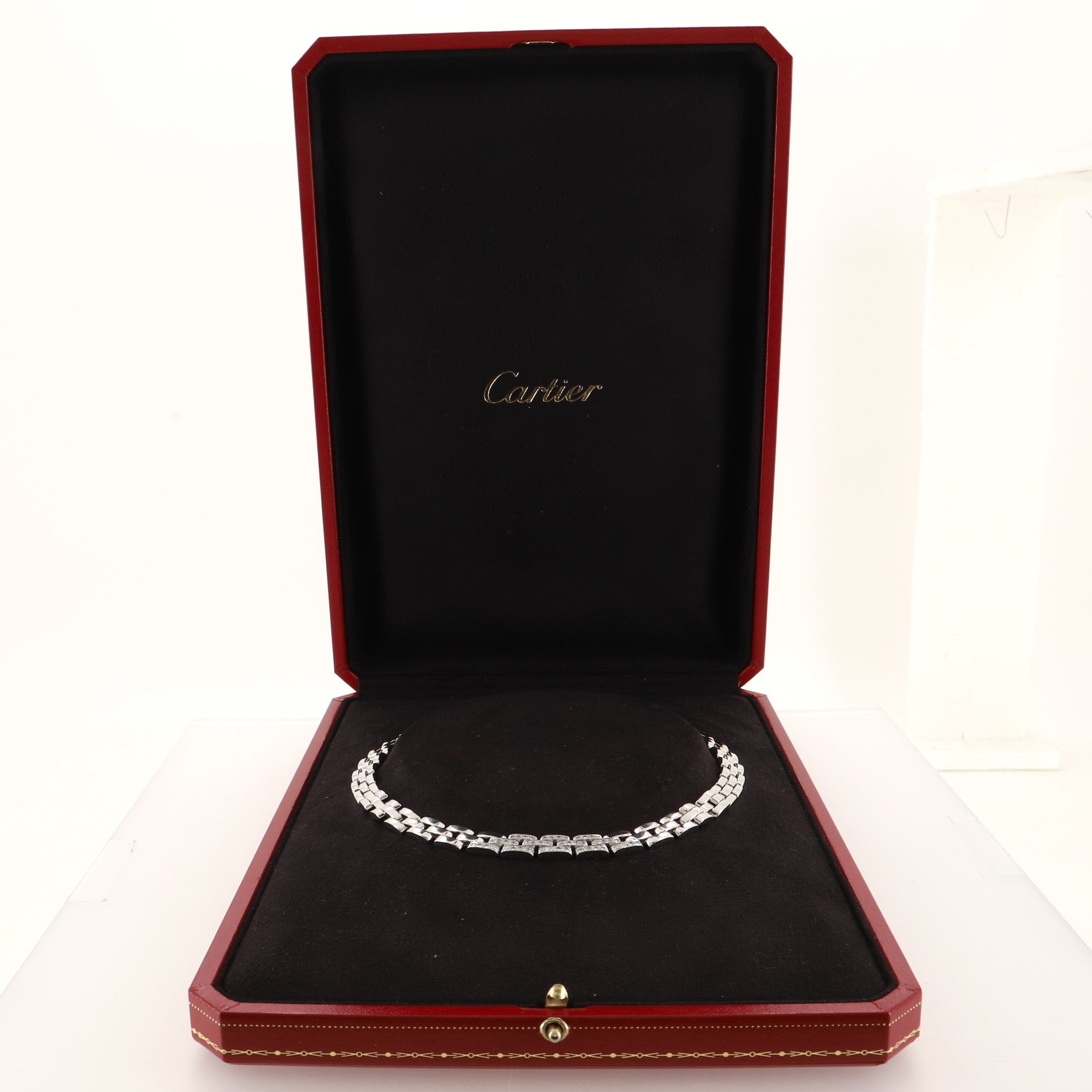 Maillon Panthere Necklace 18K White Gold with Diamonds
