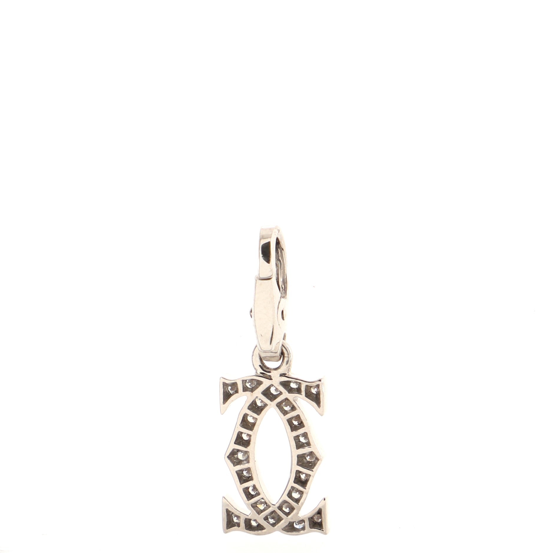 2C Charm Necklace 18K White Gold with Diamonds