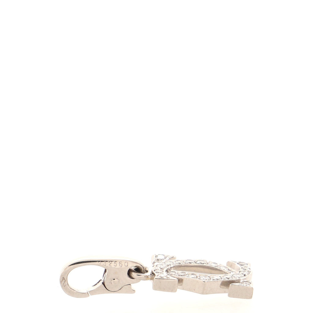 2C Charm Necklace 18K White Gold with Diamonds