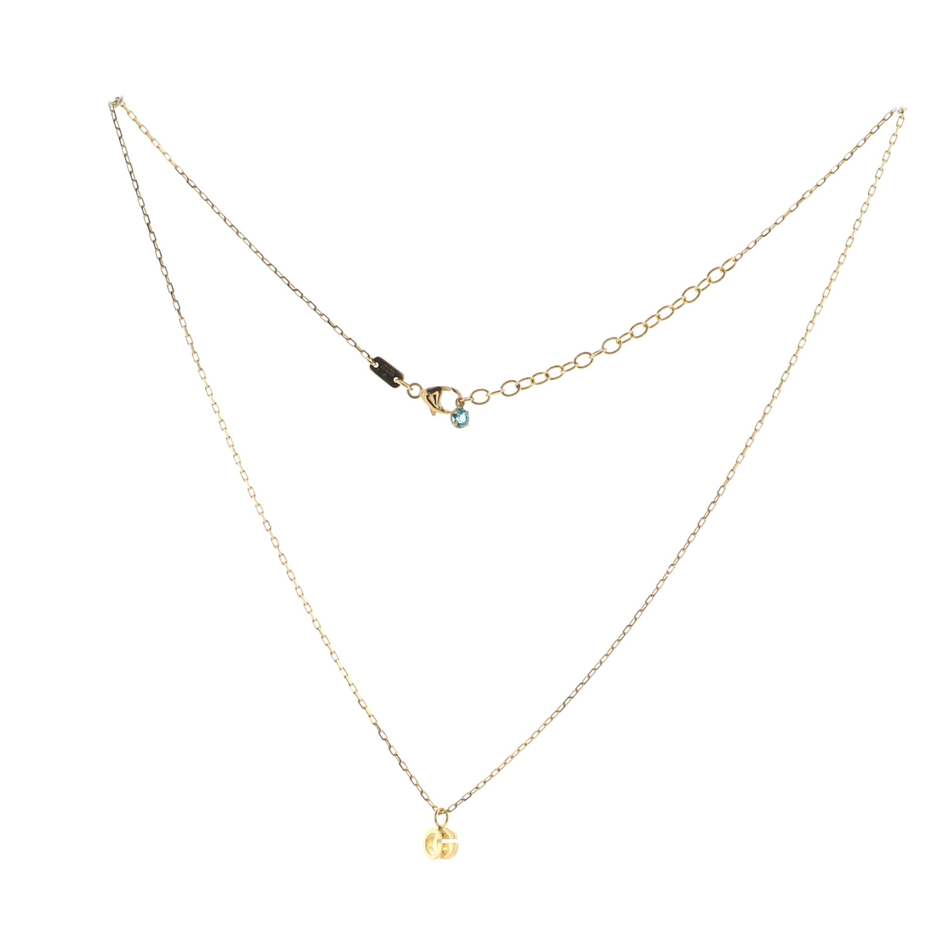 GG Running Necklace 18K Yellow Gold with Blue Topaz