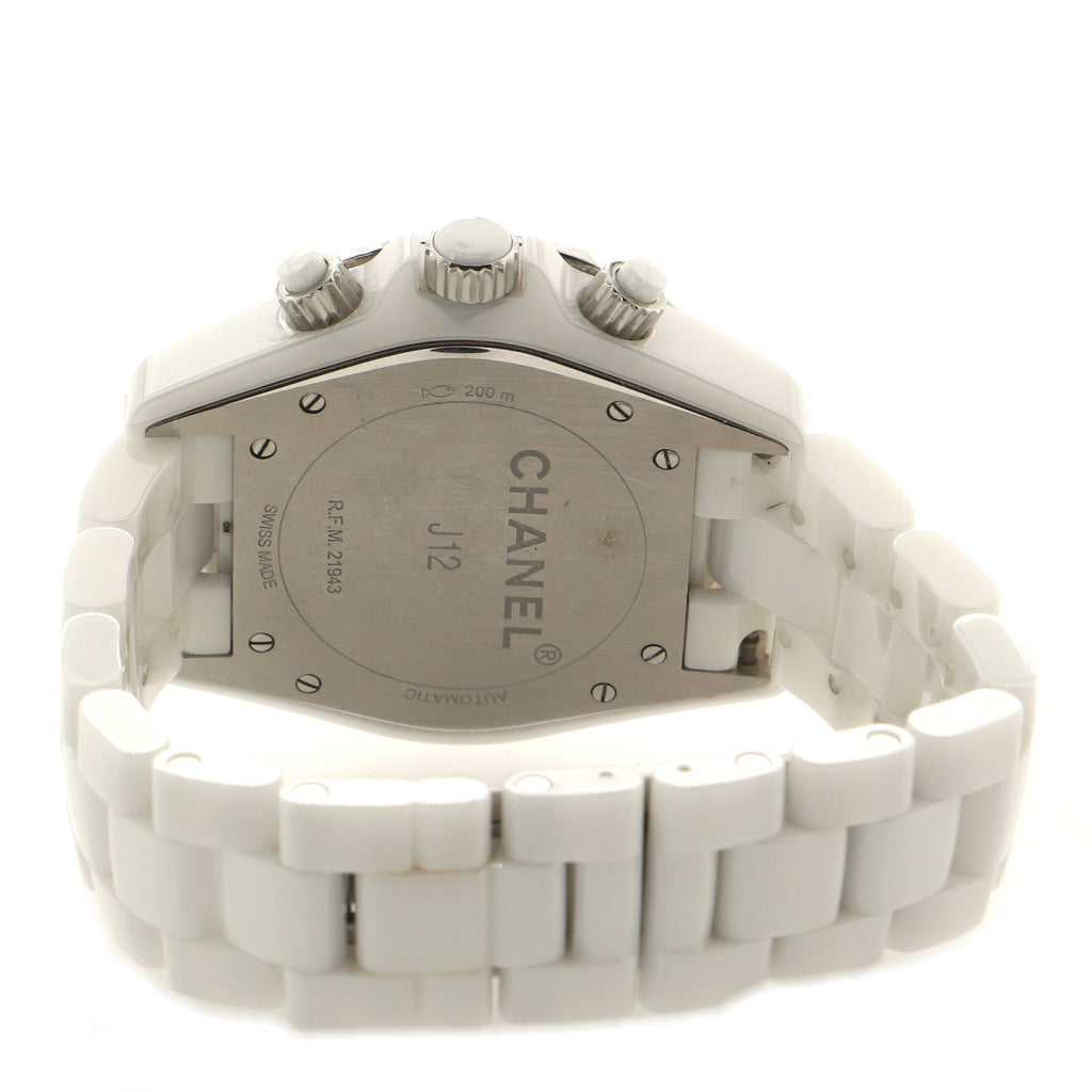 J12 Chronograph Automatic Watch Ceramic and Stainless Steel with Diamond Markers 41