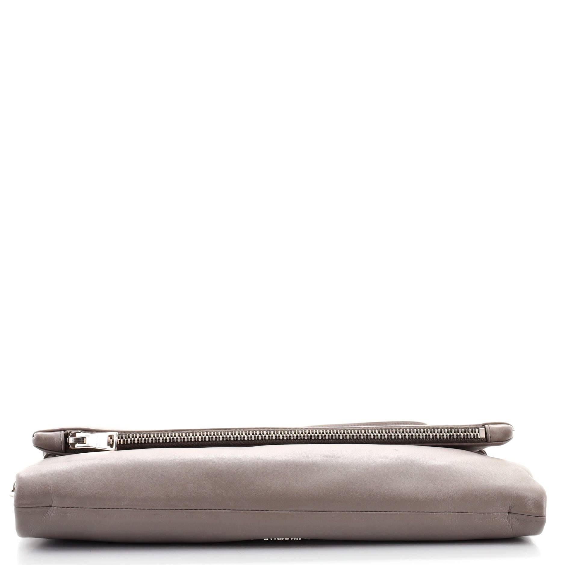 Fold Over Chain Clutch Soft Calfskin Medium