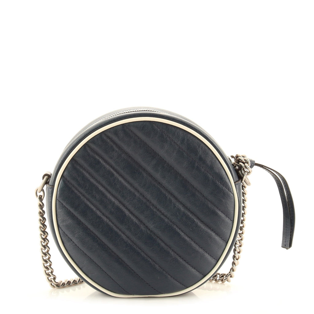 GG Marmont Round Shoulder Bag Matelasse Leather Mini