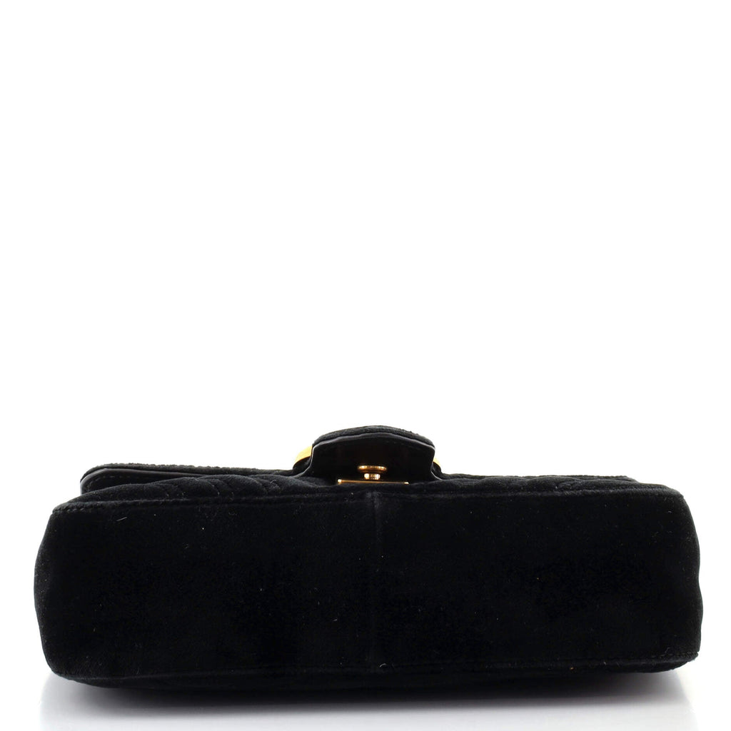 GG Marmont Flap Bag Matelasse Velvet Mini