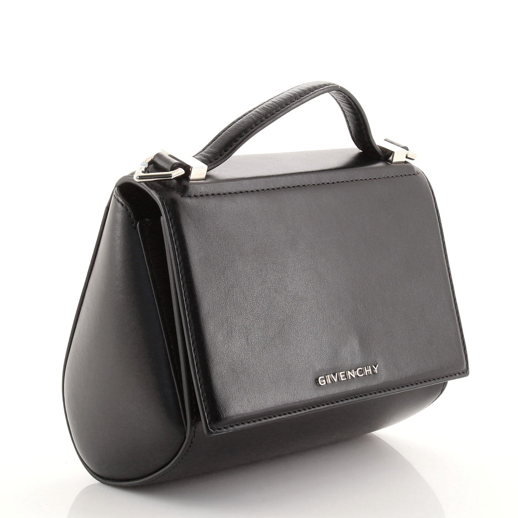 Logo Strap Pandora Box Bag Leather Mini