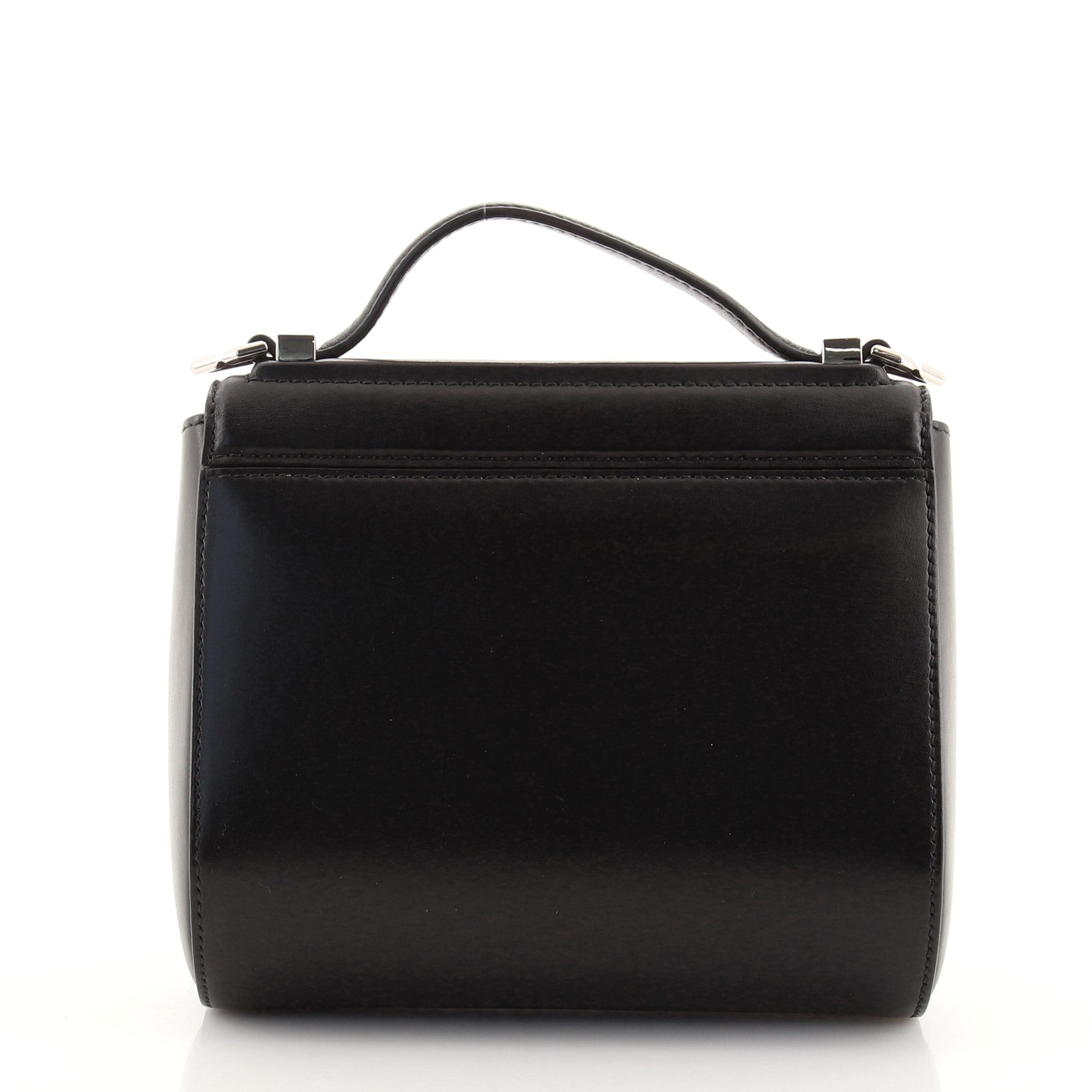 Logo Strap Pandora Box Bag Leather Mini