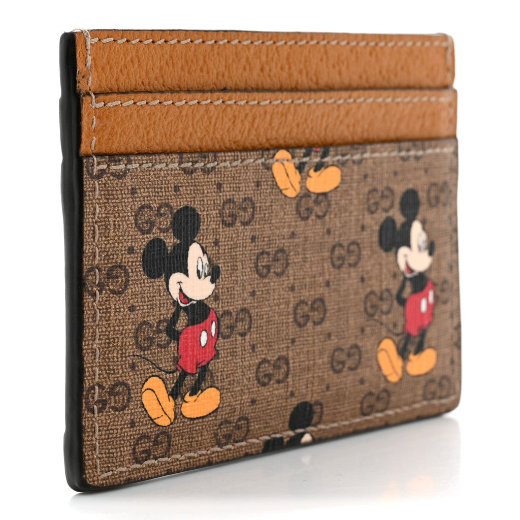 X DISNEY Mini Vintage GG Supreme Monogram Mickey Mouse  Holder Beige Vintage Sun Oil