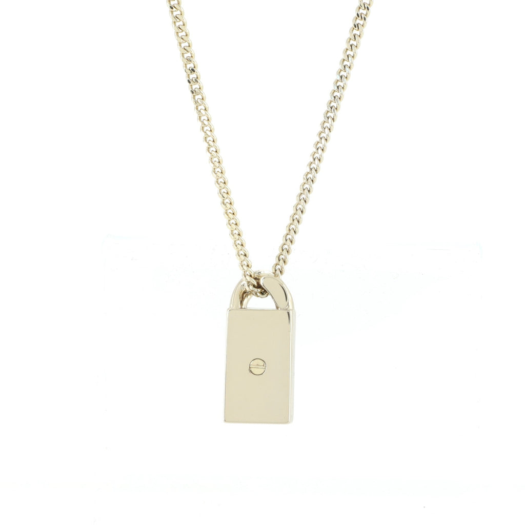 CC Dog Tag Pendant Necklace Metal with Crystals