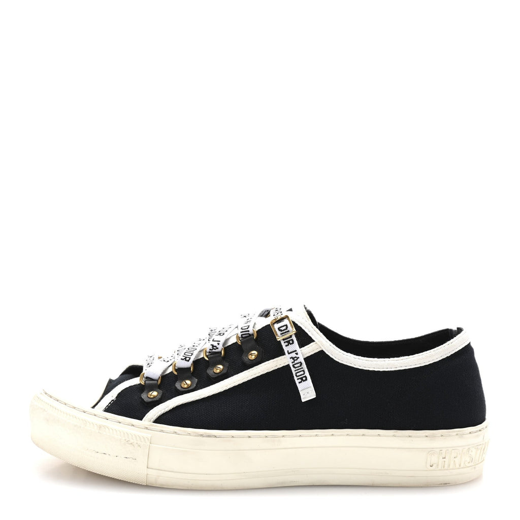 Canvas Walk'N'Dior Low Top Sneakers 39 Black