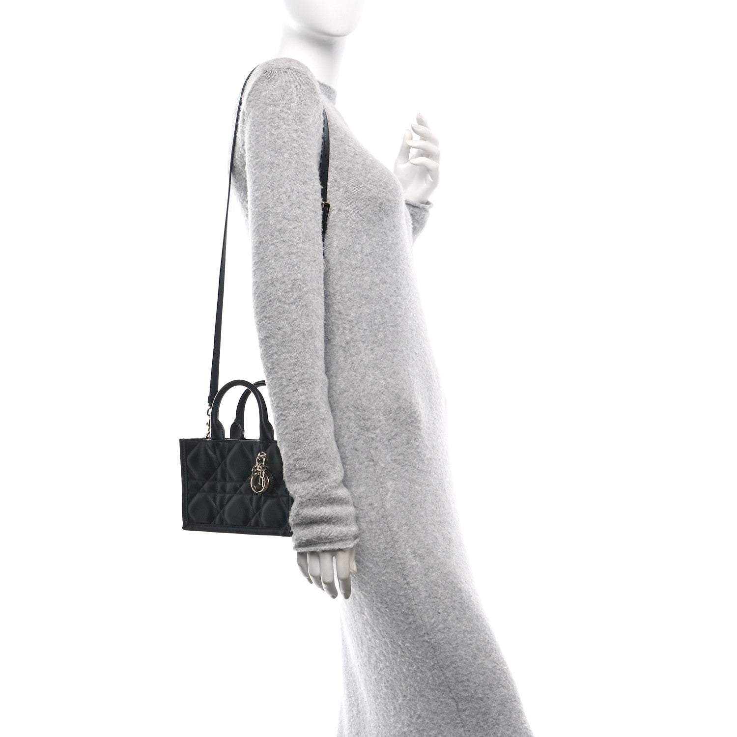 Calfksin Macrocannage Mini Book Tote Black