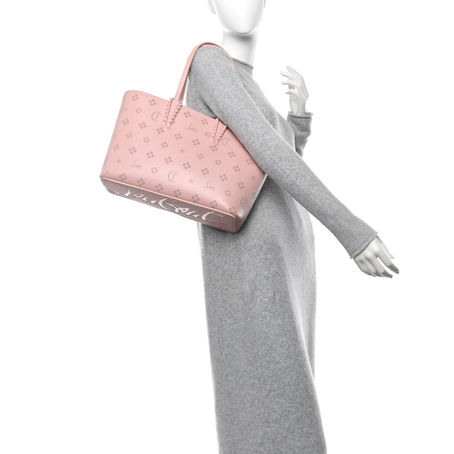 Calfskin Loubinthesky East West Cabata Tote Rosy