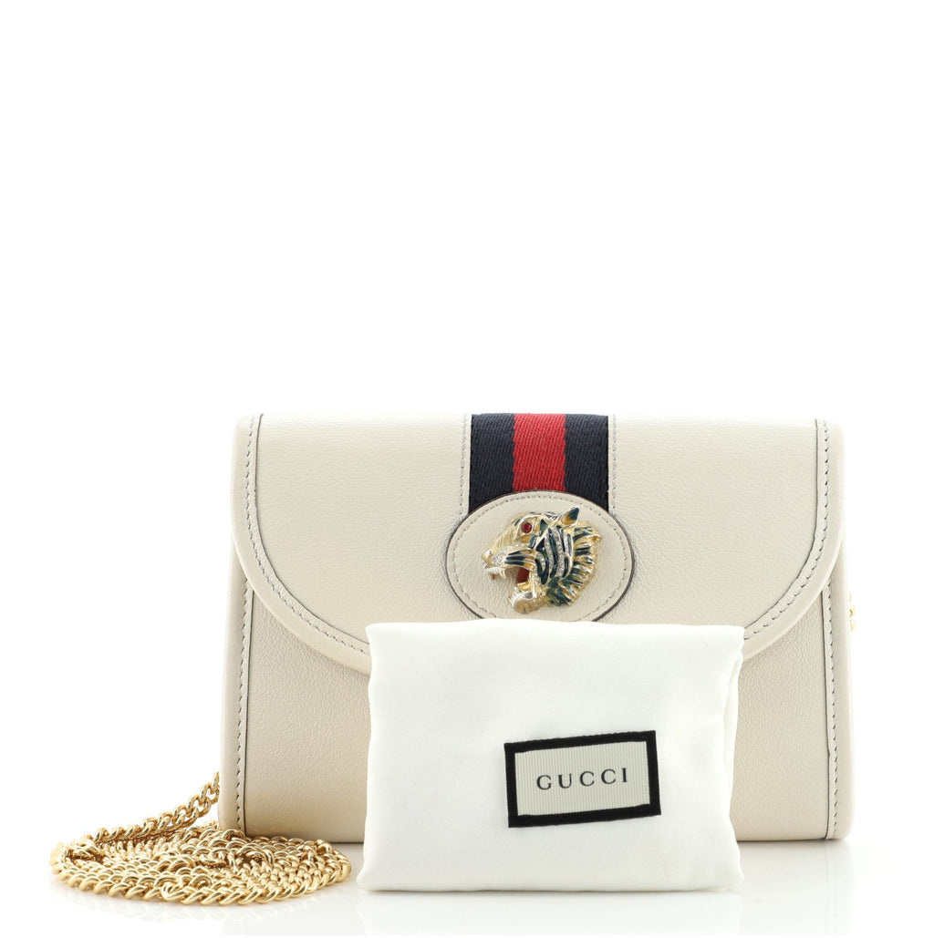 Rajah Web Chain Shoulder Bag Leather Mini