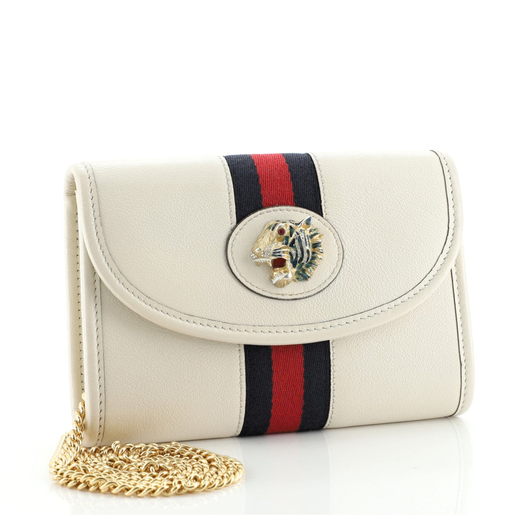 Rajah Web Chain Shoulder Bag Leather Mini