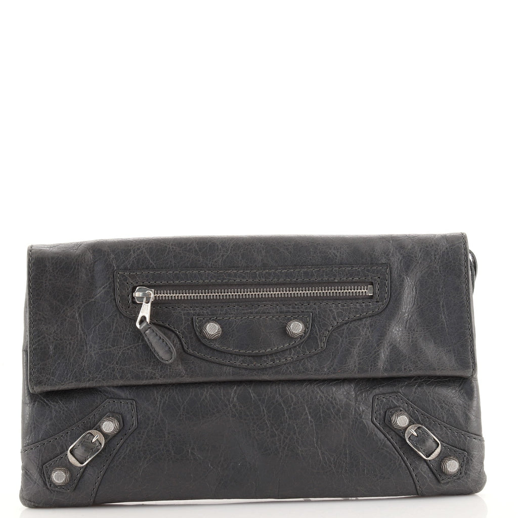 Giant Studs Envelope Clutch Leather