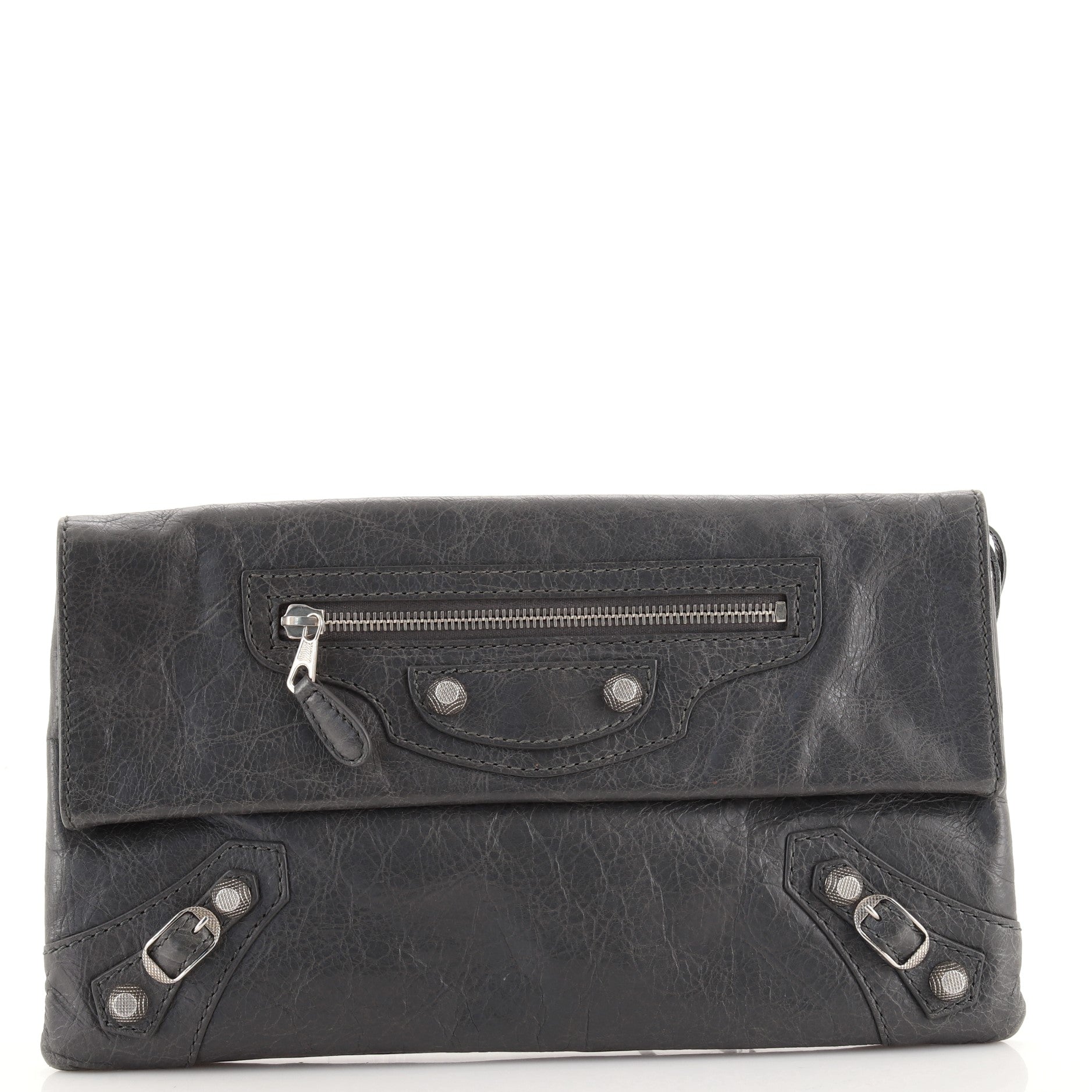 Giant Studs Envelope Clutch Leather