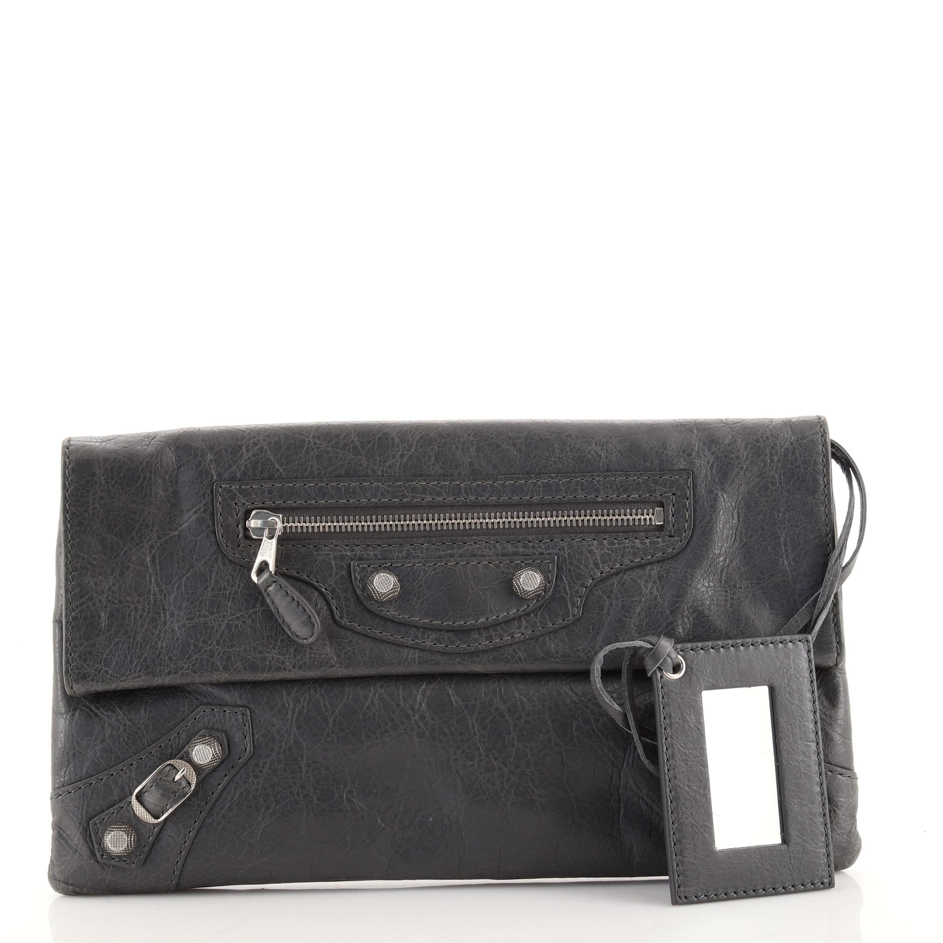Giant Studs Envelope Clutch Leather