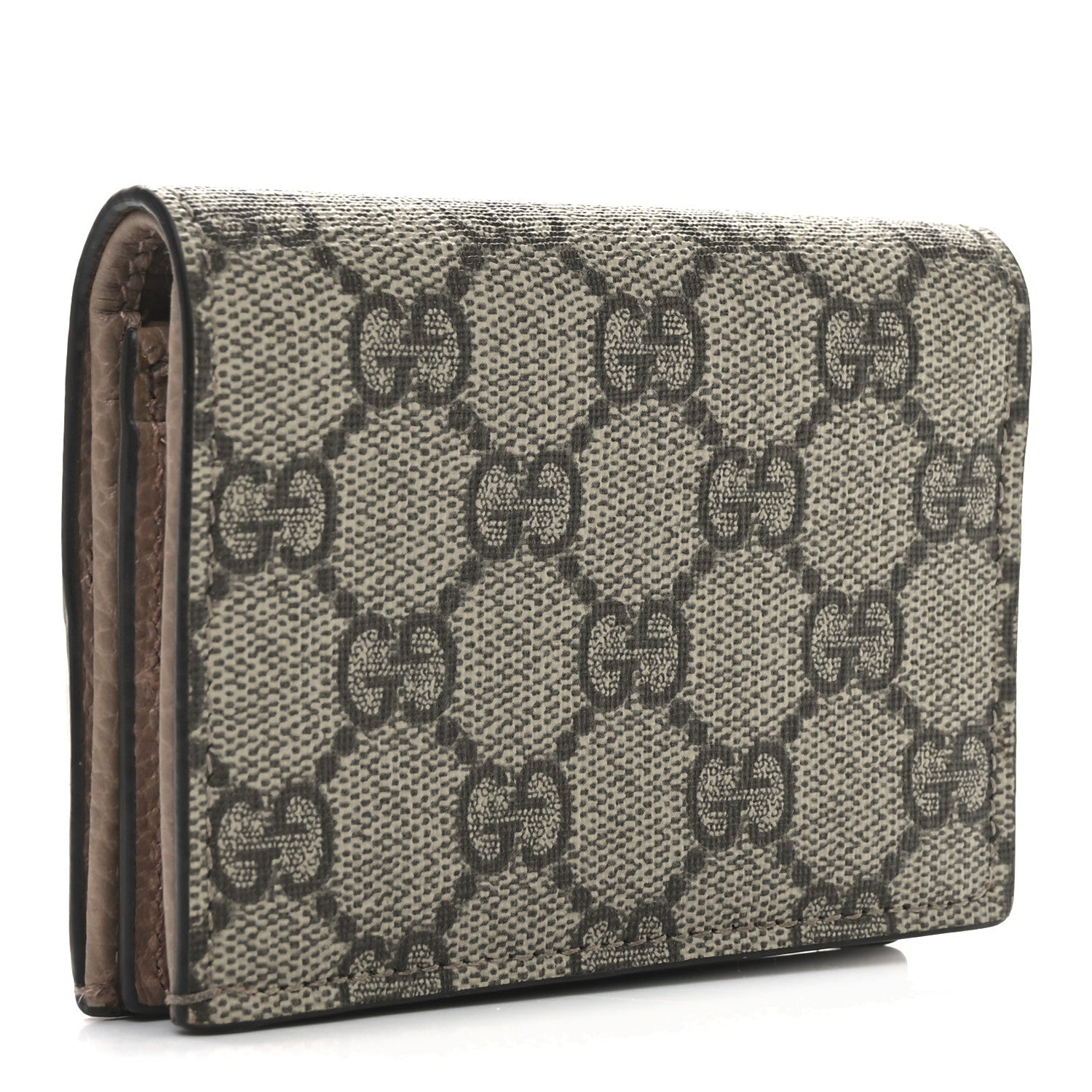 Dollar Calfskin GG Supreme Monogram GG Marmont  Case Porcelain Rose Beige Ebony