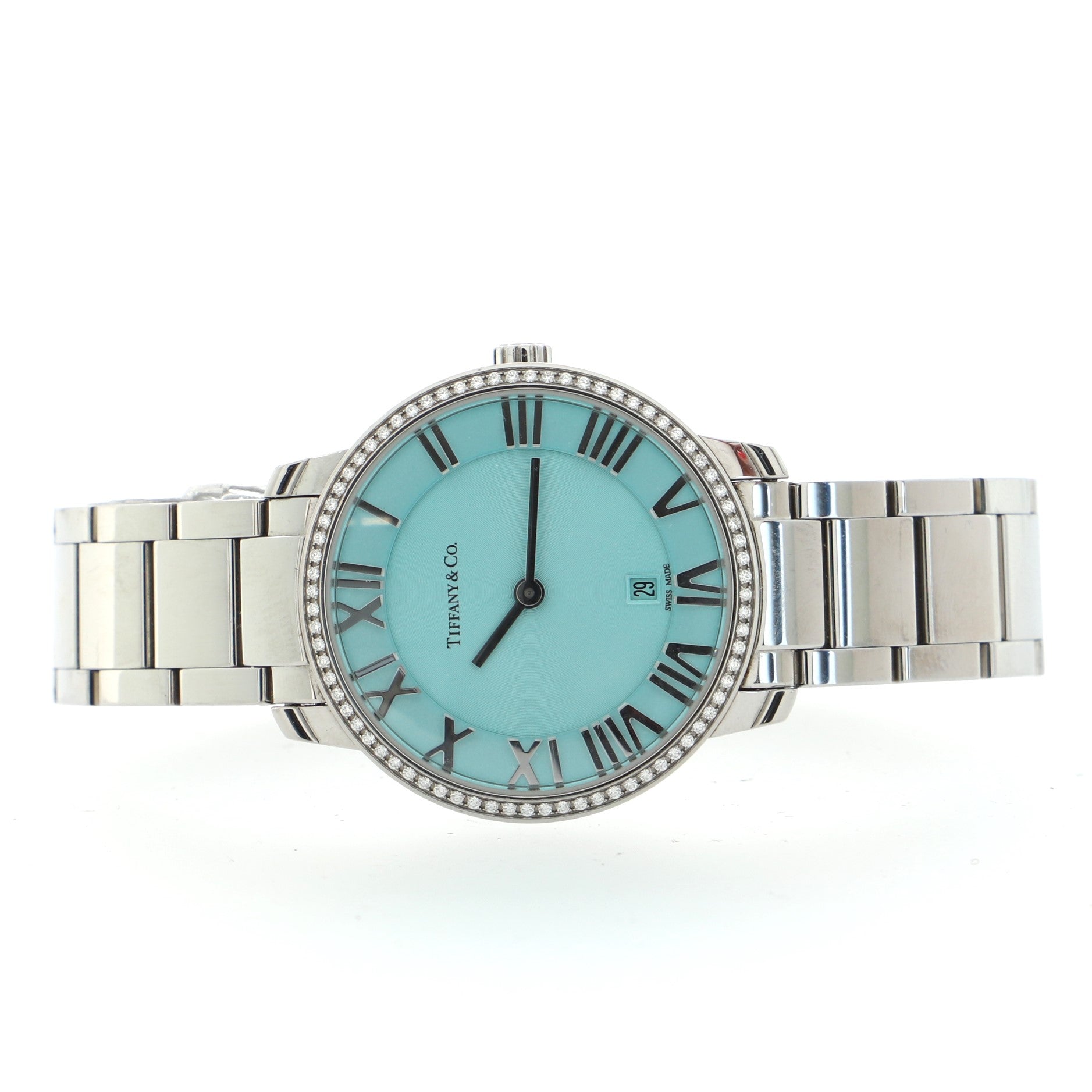 Atlas 2-Hand Quartz Watch Stainless Steel with Diamond  Bezel 31