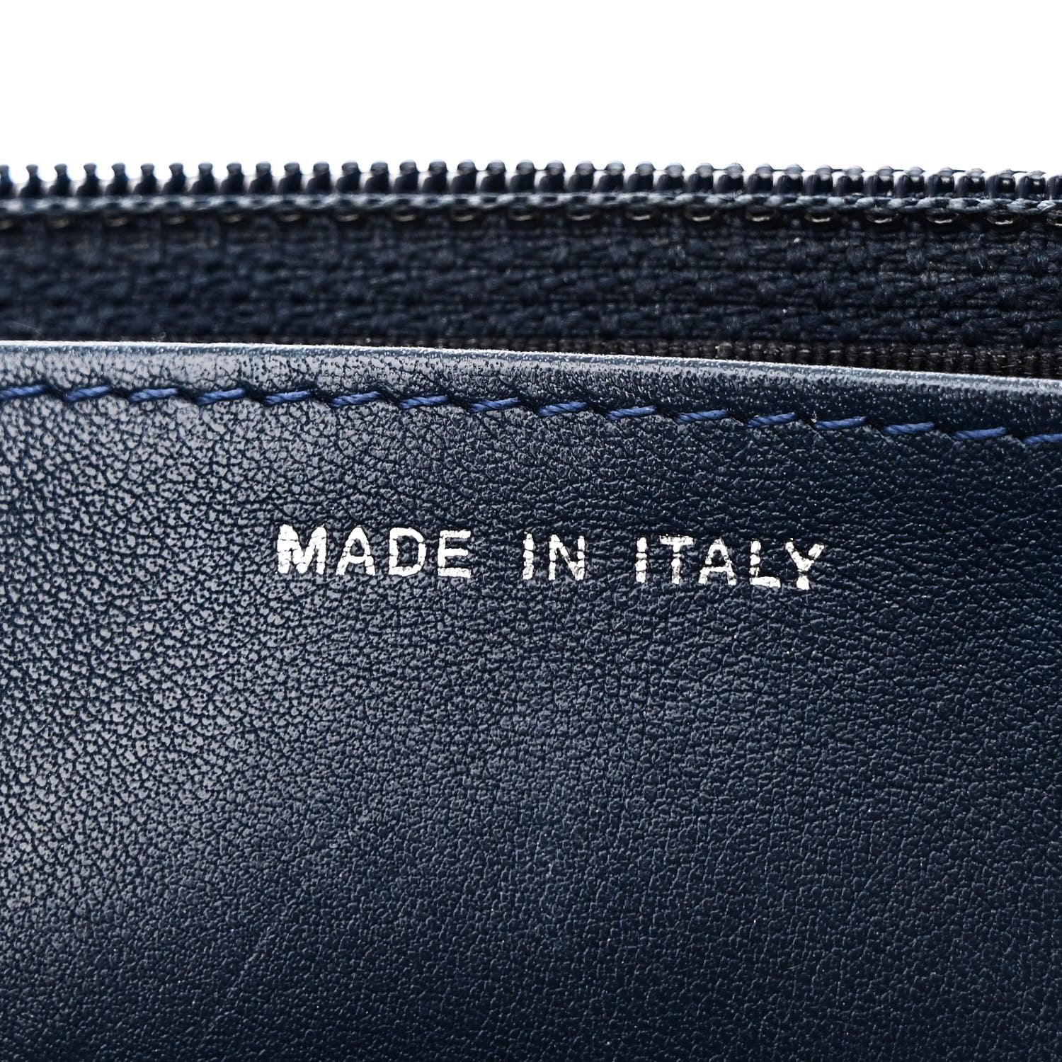 Patent Quilted Wallet On Chain WOC Blue
