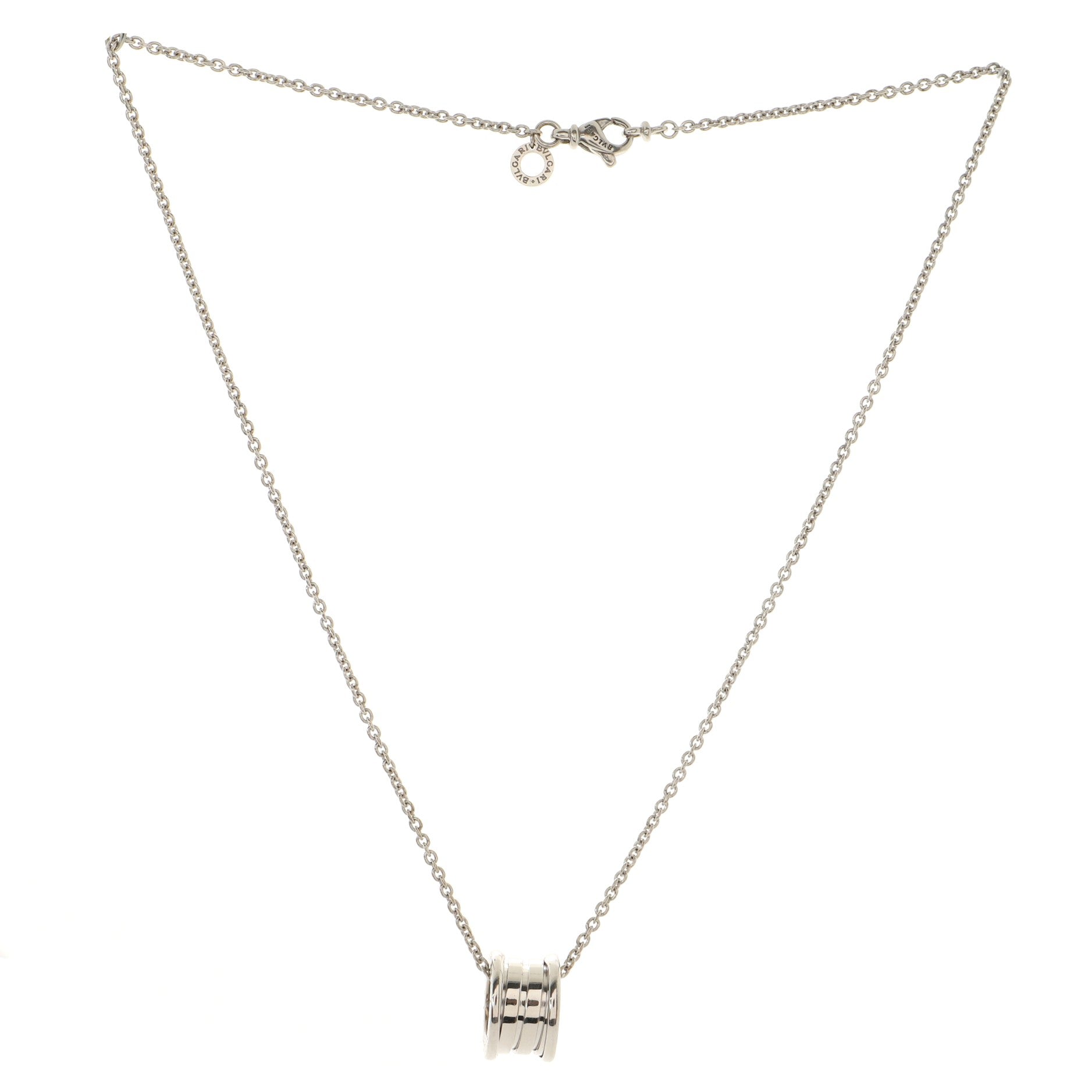 B.Zero1 Pendant Necklace 18K White Gold