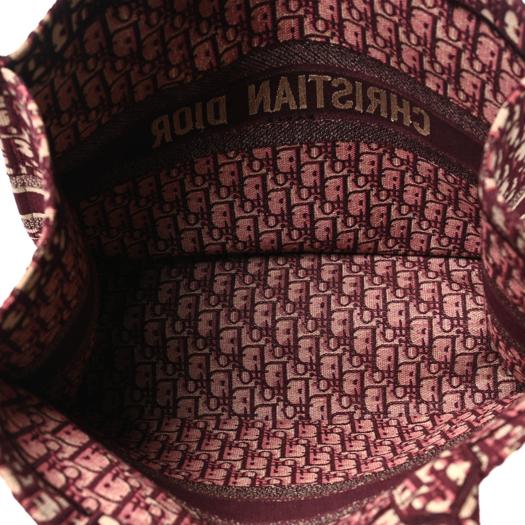 Oblique Large Book Tote Burgundy Multicolor