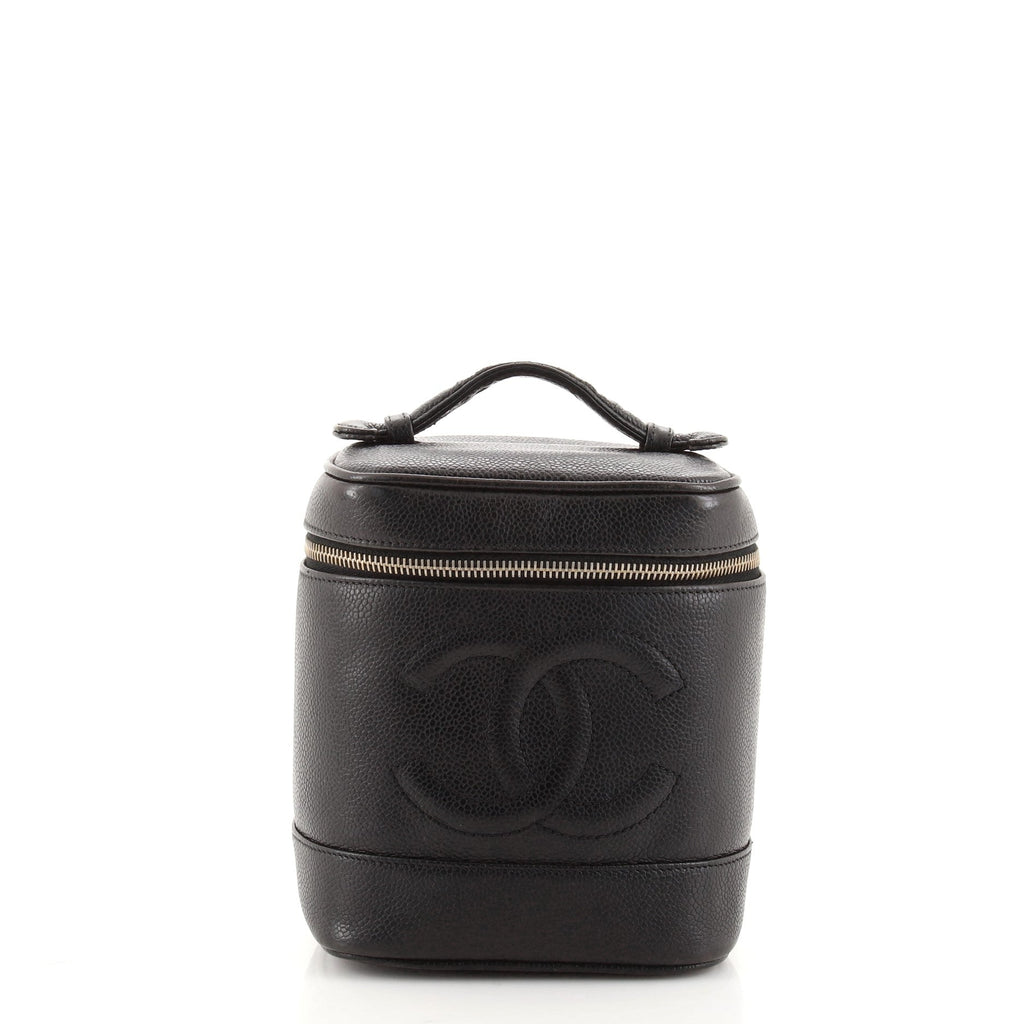 Vintage Timeless Cosmetic Case Caviar Tall
