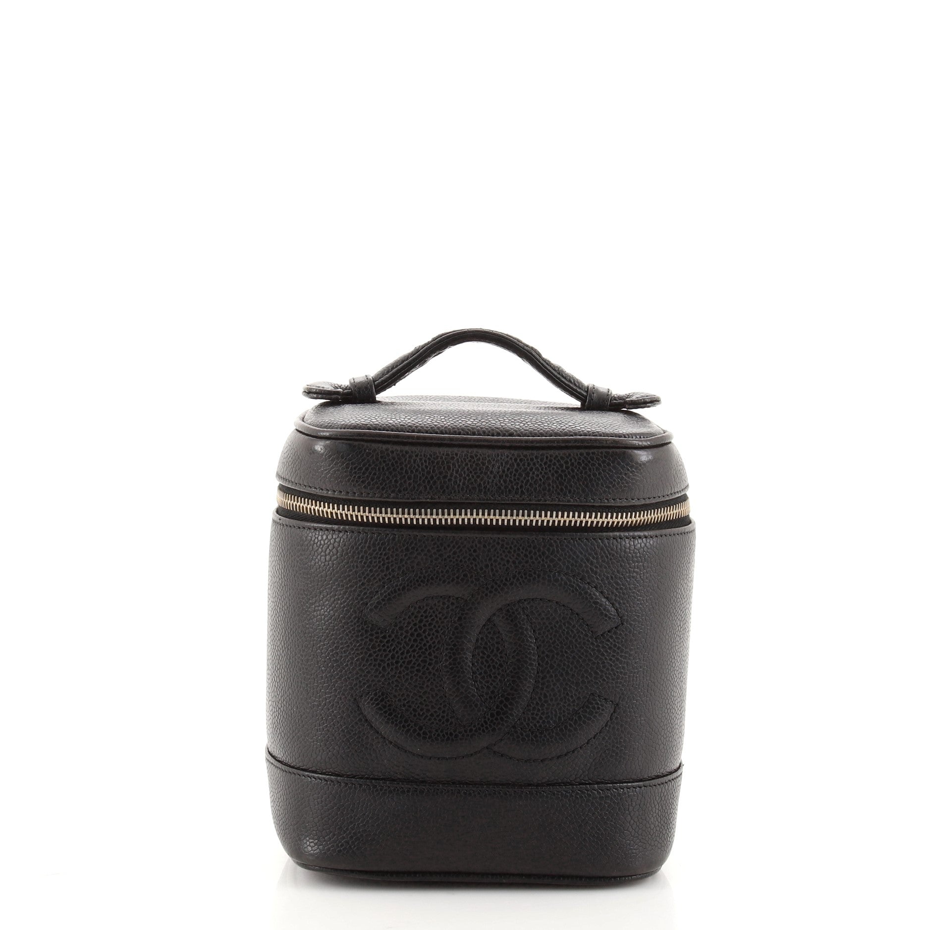 Vintage Timeless Cosmetic Case Caviar Tall