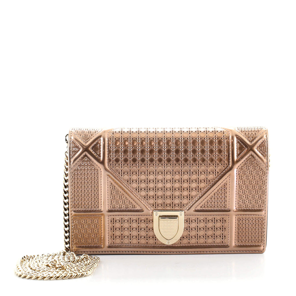 Diorama Flap Bag Cannage Embossed Calfskin Mini