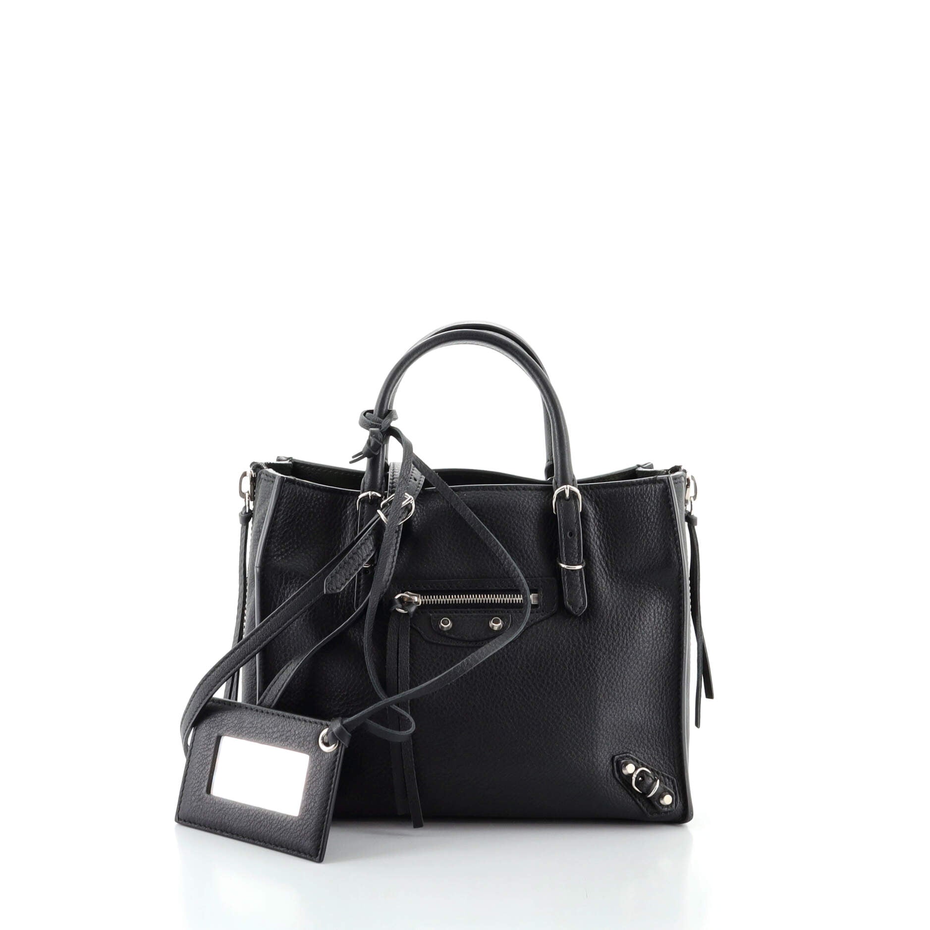 Papier A4 Zip Around Classic Studs Bag Leather Mini