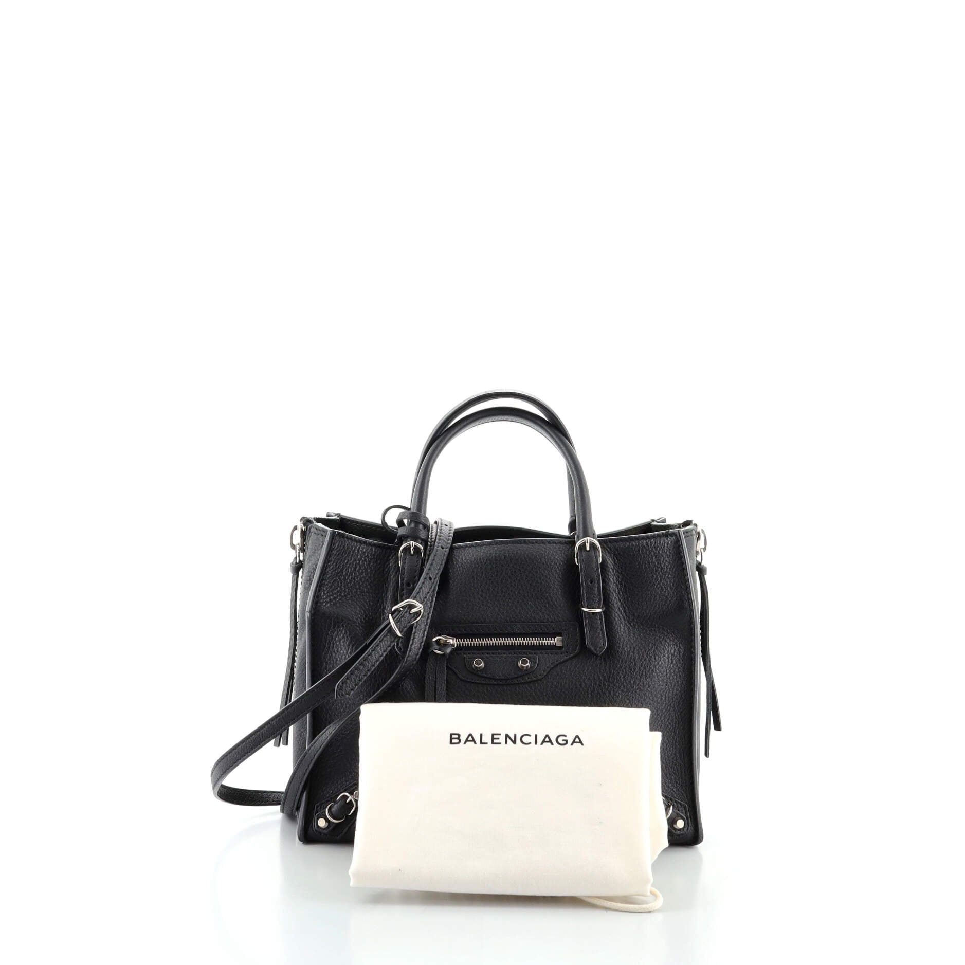 Papier A4 Zip Around Classic Studs Bag Leather Mini