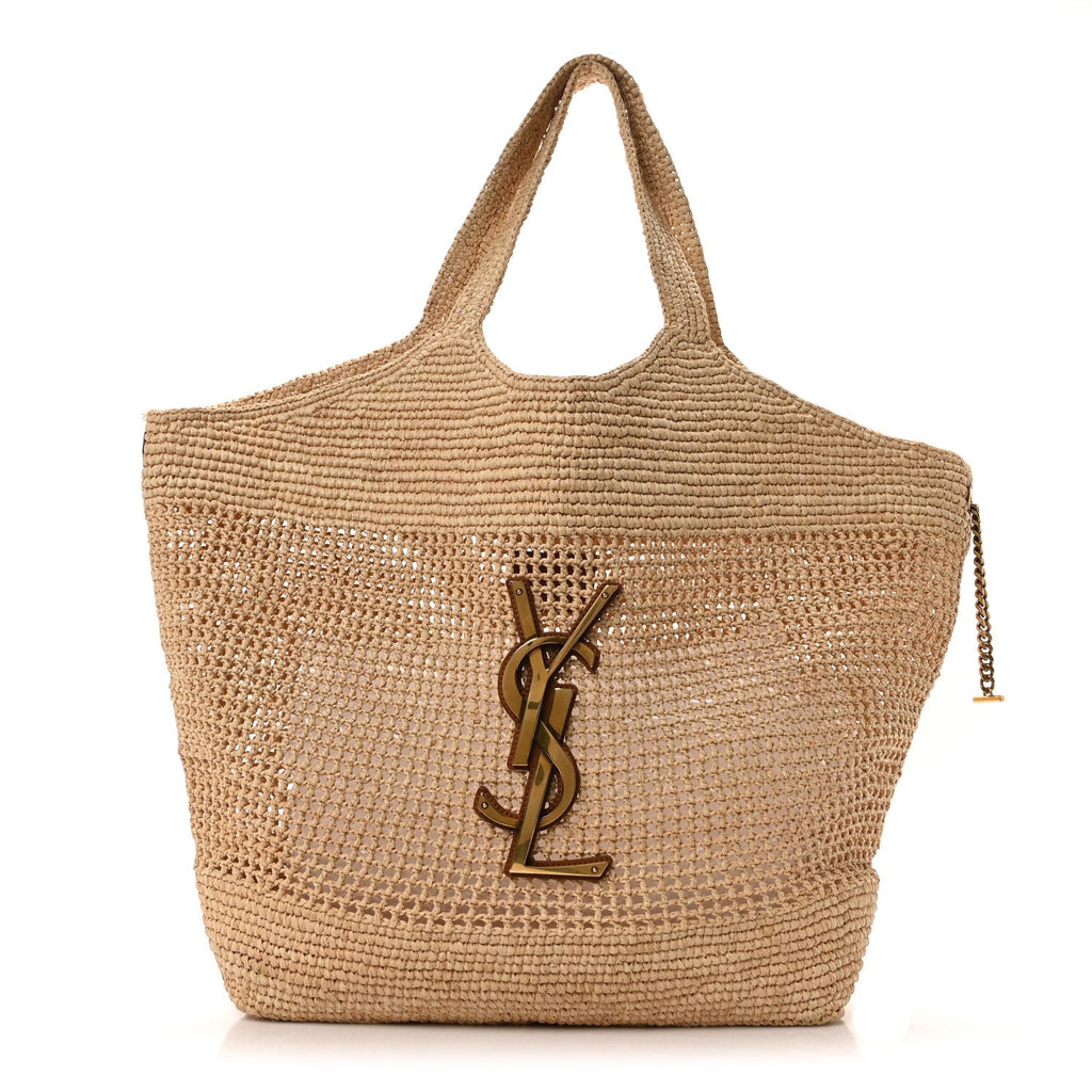 Raffia Icare Shopping Tote Natural