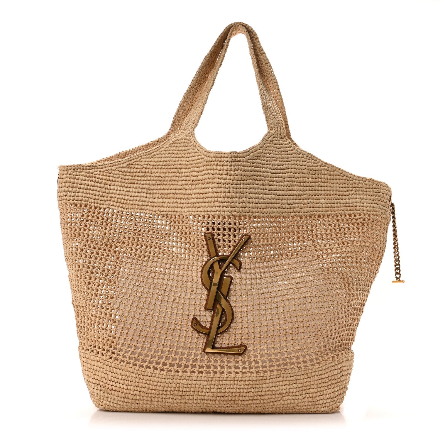 Raffia Icare Shopping Tote Natural