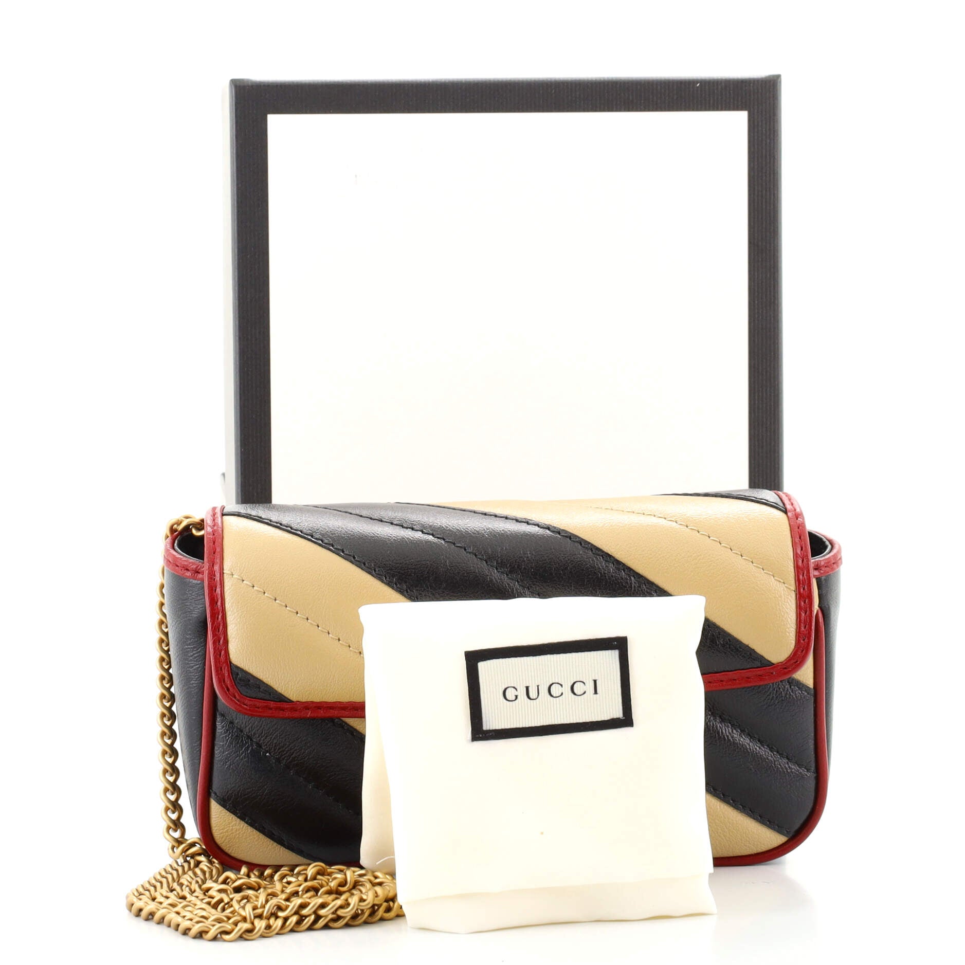 GG Marmont Flap Bag Diagonal Quilted Leather Super Mini